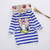 Girls Dress Brand Kids Girl Clothes Cartoon stripe Pattern Design Summer Children Clothing Princess Dresses Vestidos 2-6 Y A122