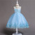 Baby Embroidery Tulle Tutu Princess Girls Dresses Formal Flower Girl Dress for Wedding Party Dresses Elegent Christmas Clothing