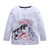 Kids T Shirts Boys Long Sleeve Tops Cartoon Dinosaur Print Girls Cotton T-shirts For Spring Autumn Children Clothing Baby Tops