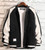 Baseball Jacket Mens with Button College Patchwork Jacket Coat Men Bomber Jacket Men