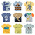 Cartoon Print Baby Boys Dinosaur T Shirt For Summer Infant Kids Boys Girls Lion T-Shirts Clothes Cotton Toddler Letter Tops