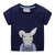 jumping meters Applique Girls T shirts Bunny Baby Tees Top Summer Fashion design kids clothing t shirts cotton animal Tees