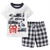 Fashion Boys Pajamas Suit Summer Children Dinosaur Baby Sleepwear Baby Boy's Clothes 100% Cotton Tee shirt Short Pants Soft