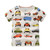 Children's T shirt boys t-shirt Baby Clothing Little boy Summer shirt Tees Designer Cotton Cartoon Dinosaur brand