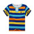 High quality 3 years-12 years old multi-color children's polo shirt short-sleeved shirt round neck striped cotton boy T-shirt