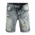 Fashion Denim Shorts Men Summer Thin Brand High Quality Retro Hole Ripped Short Jeans Classical Knee Length for Men