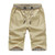 Men's Summer Casual Shorts Solid Color Elastic Waist Fashion Men's Shorts 100% Cotton Brand men Clothing Shorts