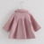 Baby Jacket Winter Girls Turn-Down Collar Long Sleeve Single Breasted Baby Christmas Coat and Jacket Pink/Red Color For 6-24M