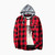 Hoodies Tracksuit Men's Autumn Casual Plaid Shirts Long Sleeve Pullover Shirt Top Hooded Blouse Sportswear