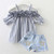 Cute striped summer clothes set for baby girls Summer outfits Newborn baby Cotton Clothing Suit Infant Toddler Clothes Suit