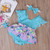 Summer Princess Floral  Romper Dress Baby Girl Clothes Lace Sleeve+Headband 2Pcs Outfits Sunsuit