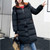 Winter padded coat women long parka jacket long sleeves outwears overcoat Hooded camouflage coat