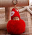 Sleeping Baby Doll Keychain Pompom Faux Rabbit Fur Ball  Baby Toy Women Trinket Bag Charms