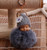 Sleeping Baby Doll Keychain Pompom Faux Rabbit Fur Ball  Baby Toy Women Trinket Bag Charms