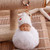 Sleeping Baby Doll Keychain Pompom Faux Rabbit Fur Ball  Baby Toy Women Trinket Bag Charms