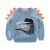 Spring Children's Clothing Printed Cartoon Animal Clothes 2-8y Baby Boys Dinosaur Sweatshirt Long Sleeved Clothes Tops