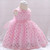 Baby Girls Pearl Princess Dress Infant Yellow Flower Lace Tutu Dress Newborn Clothes Wedding Formal Party Birthday Clothes