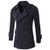 Men's winter lapel casual overcoat long double-breasted trench coat