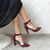Women Pumps Women Shoes Party Wedding Super Square High Heel Pointed Toe Red Wine Ladies Pumps