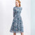 Autumn Dress Chiffon For Women Stand Casual Button Style Open The Chest Knee Dress Sweet