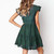 Summer woman Casual Ruffles Sleeve Ladies O-Neck Hollow Out A-Line Dress party