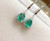 18k gold natural emerald hook earring with natural diamond fine jewelry for women