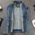 Vintage Denim Jackets Men Blue Hombre Mens Coat Outwear Coat