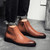 Fashion Autumn Winter Men Chelsea Boots Pointed Toe Vintage Handmade Leather Boots Business Formal Big Size Ankle Boots