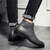 Fashion Autumn Winter Men Chelsea Boots Pointed Toe Vintage Handmade Leather Boots Business Formal Big Size Ankle Boots