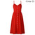 Elegant Button Women Dress Polka Dots Red Cotton Midi Dress Summer Casual Female Plus Size Lady Beach