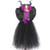Children Clothing Maleficent Evil Queen Girls Tutu Dress with Horns Wings Cosplay Witch Costume for Kids Party Dress
