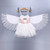 NEW Baby Girl  Princess Dress with Wing white tulle party Dresses Kids for Toddler Girl Children Fashion Christmas Clothing