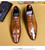 Mens formal shoes genuine leather oxford shoes for men black dress wedding business laces leather brogues shoes