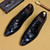 Mens formal shoes genuine leather oxford shoes for men black dress wedding business laces leather brogues shoes