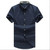 Men Shirt Plus Size Business Casual Short Sleeve Shirt Summer Thin Male Solid Color Shirt Black White Navy