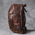 New large capacity mad horse leather shoulder bag, head cowhide handmade backpack, men's and women's travel bags