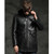 New Thicken Sheepskin Fur Shearling Hooded Jacket Men Winter Warm Real Fur Coat Male Medium Long Jacket Black Fur Outwear
