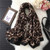 Designer brand women scarf leopard print cotton large size pashmina lady shawls winter warm animal pattern
