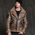 New Jungle Brown Shearling Men Winter Thick Warm Sheepskin Coat Top Quality Leather Genuine Clothing Slim Fur Jacket