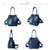 Flower Princess Original Women Handbags Embroidery Bucket Bag for Women Nylon Waterproof Shoulder Bags Female Composite Bags