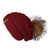 Winter Beanie Hat Women Real Fur Pompom Slouchy Beanie Knitted Ladies Stretchy Chunky Hat Warm Bobble Skullies Cap