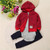 Autumn Winter Baby Infant Boy Clothing Sets Hooded Striped Coat+Pants+Romper 3pcs Suits Clothes For Baby Boy High Quality