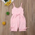 Summer Kids Toddler Baby Girl Bow Vest Romper Jumpsuit Clothes Outfits 1-6Y