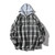 Streetwear Plaid Hooded Men Shirt Autumn Thick Long Sleeve Oversized Shirt Men Tops Chest Pockets Shirts Men Dress