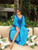 Embroidery chiffon long dress swimwear summer oversized floral robe side slit sexy beach maxi dresses