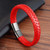 Trendy Men Jewelry Red Braided Leather Rope Bracelet Black Magnetic Buckle Bracelets Punk Men Wrist