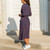 Striped Midi Dress Summer Turn Down Collar Bandage Casual Dresses Lady Long Sleeve Pockets Beach Dress
