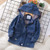 Girl Jeans Jacket Kids Butterflies Hooded Jacket Outerwear Spring Autumn Child Coat Long Denim Jackets For Girl 3-11 Yrs