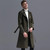 Trench Coat Autumn Winter Style Mens Overcoat Suede Leather Long Jacket Male Long Coat Cloak Cardigans