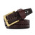 Men's Casual Knitted Belts Men Woven Braid Black Brown Metal Buckle women's Belt Band Trouser Jeans